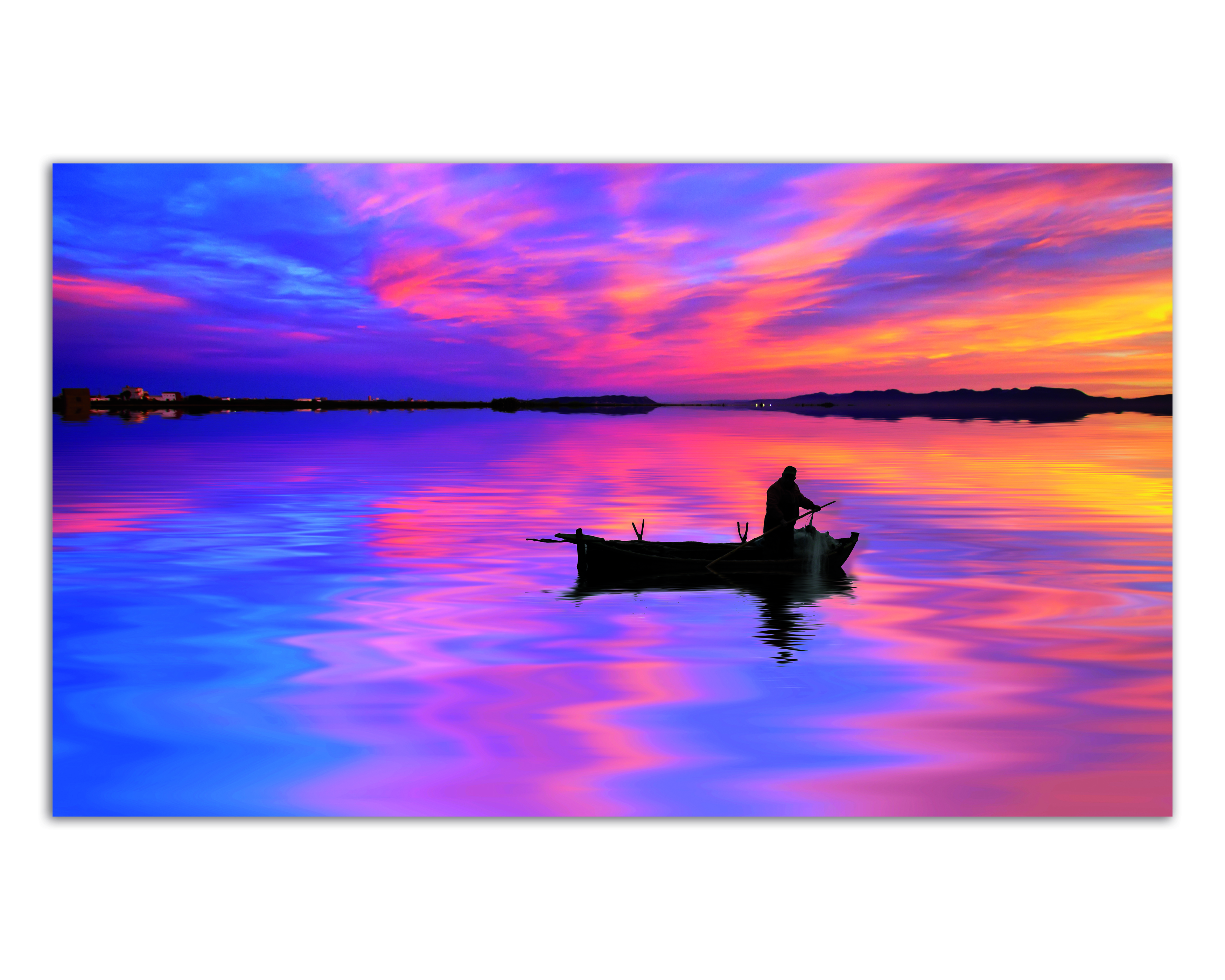 Cuadro Decorativo | Cuadro Acrílico | Bote en Lago | 70x120 