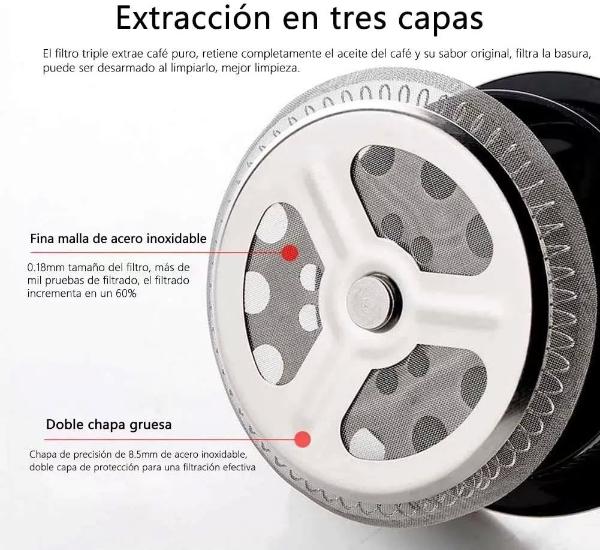 Cafetera y Tetera de Embolo Prensa Francesa De Acero Inoxidable De Doble Pared 1500ml  