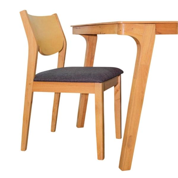 Comedor Minimalista de Madera con 4 Sillas y 1 Banco Bossa Ellie