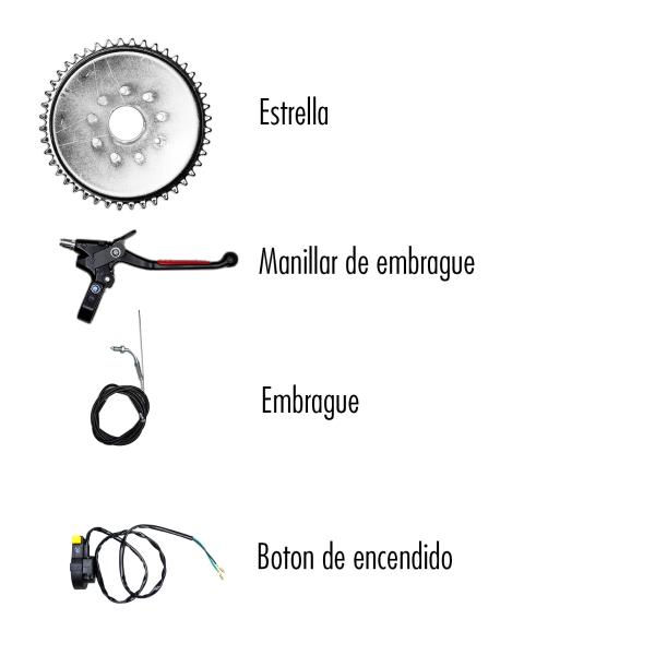 Kit Motor Bicicleta 80cc Gasolina Bicimoto 2hp Dos Tiempos 60 km/h.