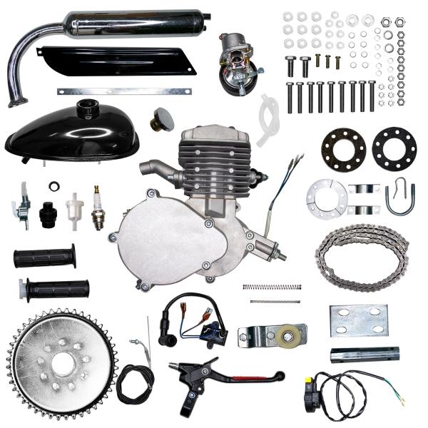 Kit Motor Bicicleta 80cc Gasolina Bicimoto 2hp Dos Tiempos 60 km/h.
