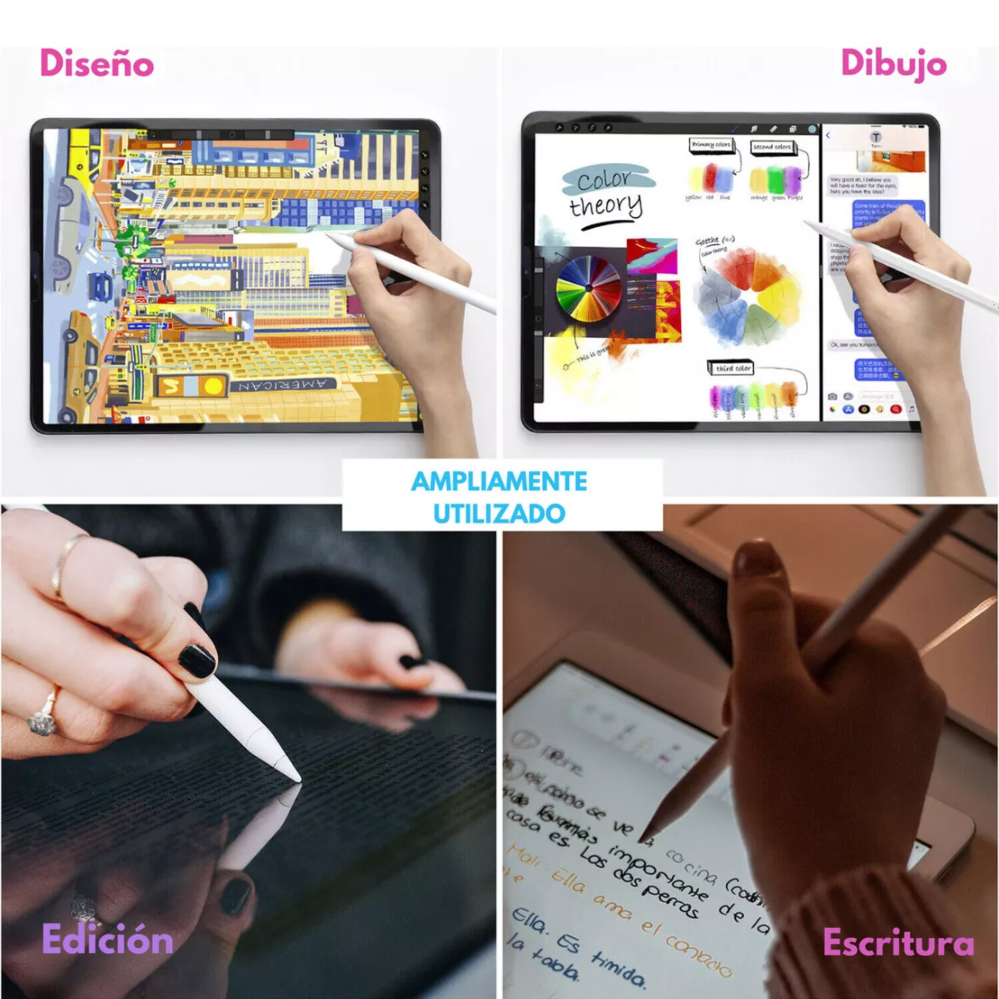 Mr. Gadgets Pencil Para iPad Lápiz Óptico Smart Stylus Pen Carga Usb-c Magnético Sensible Inclinación Rechazo De Palma, Compatible Con iPad Air 3/4/5, iPad Mini 5/6, iPad 6-10 Gen, iPad Pro 11 /12,9