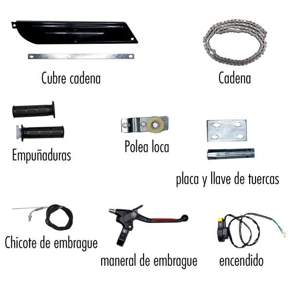 Kit Motor Bicicleta 80cc Gasolina Bicimoto 2hp Dos Tiempos 60 km/h.