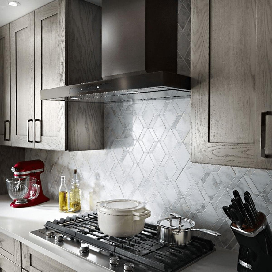Campana Pared KitchenAid KVWB606HBS de 91 cm de Acero Negro.
