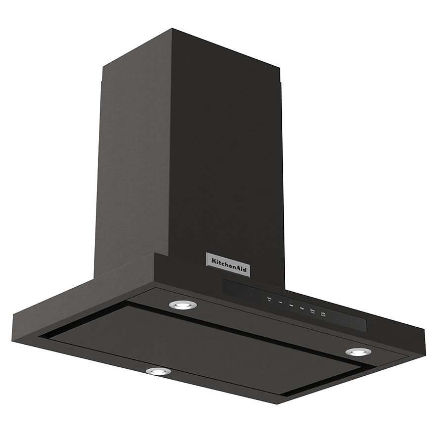 Campana Pared KitchenAid KVWB606HBS de 91 cm de Acero Negro.