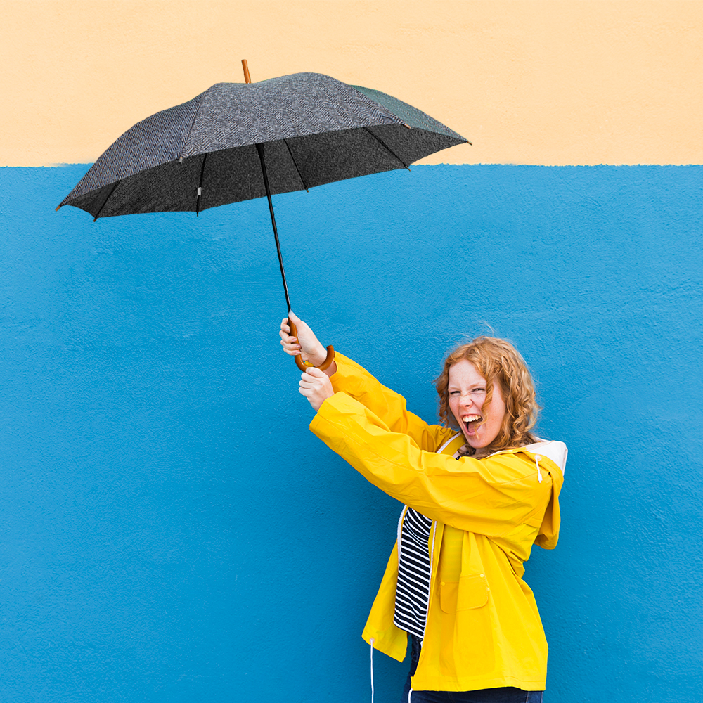 Paraguas Unisex Premium XL Reforzado 16 varillas Resistente a Vientos y Lluvias Fuertes, Mango Ergonómico y automático con funda incluida, Fácil de Transportar.