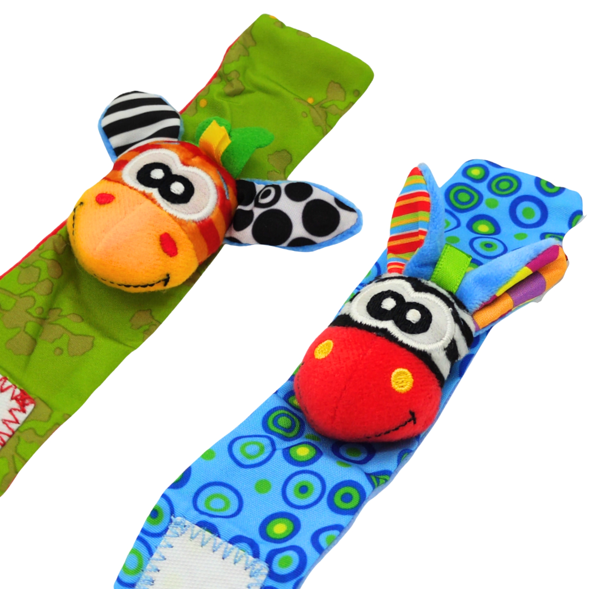 Sonajas Para Bebe Calcetines Juguete Estimulación Temprana 4pzs - Rojo- Girafa.