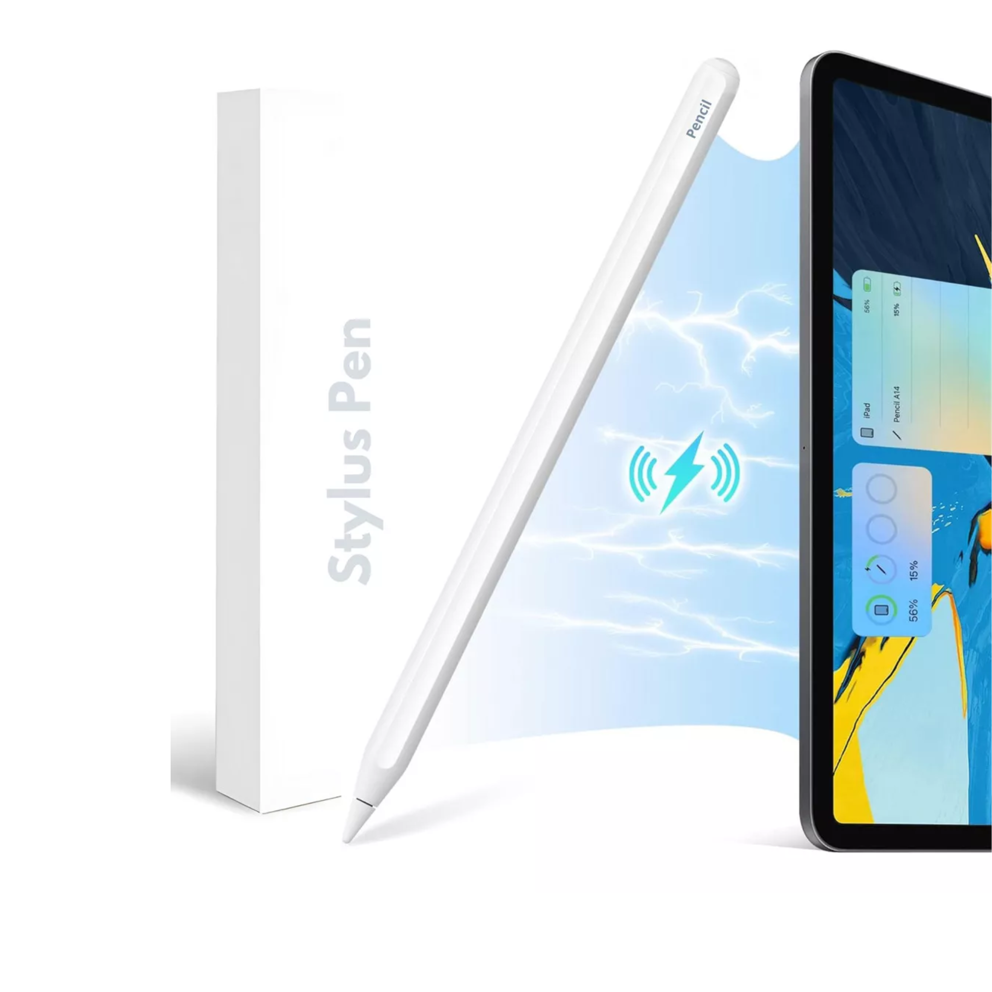 Mr. Gadgets Pencil Con Carga Inalámbrica Magnética, Lápiz Con Precisión De Píxeles, Stylus Pen Para iPad Pro 11'' 1/2/3/4, iPad Pro 12.9'' 3/4/5/6, iPad Air 4/5, iPad Mini