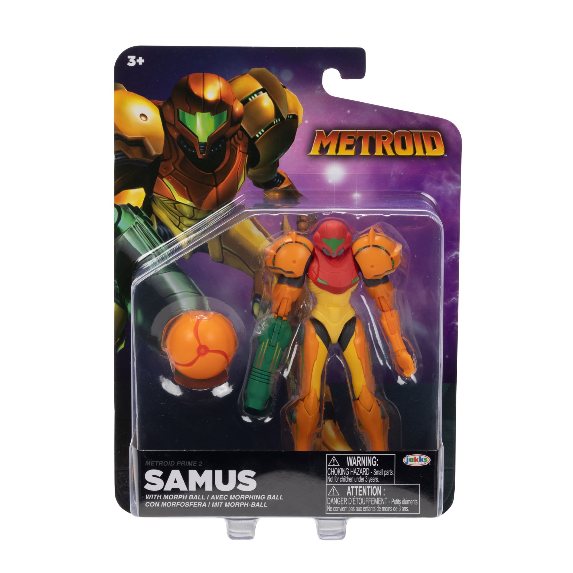 Figura Metroid Samus 4in Morph Ball Accesorios.