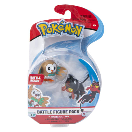 Figura Colección Pokémon Original Battle Figure Rowlet Litten Regalo