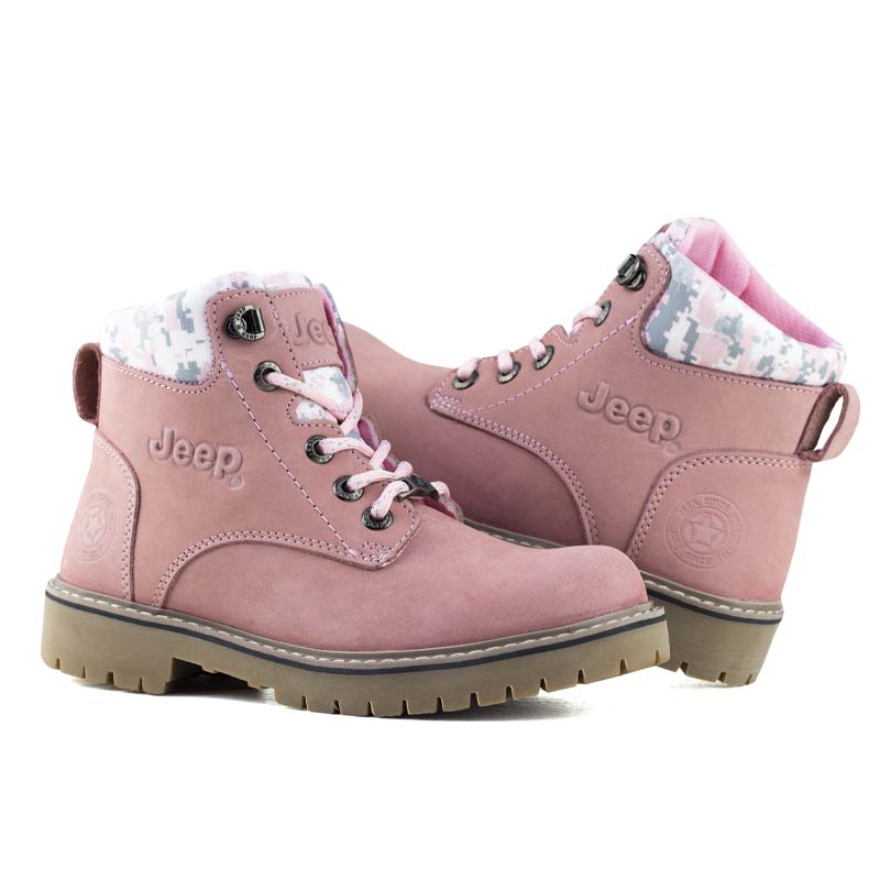 BOTA ROSA URBANAS PARA DAMA JEEP FOOTWEAR 10754 NOBUCK ROSA.