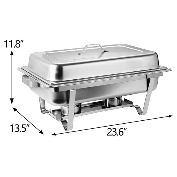Chafer buffet banquete rectangular Acero Inoxidable Entero.