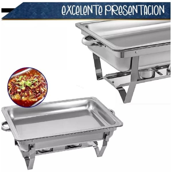 Chafer buffet banquete rectangular Acero Inoxidable Entero.