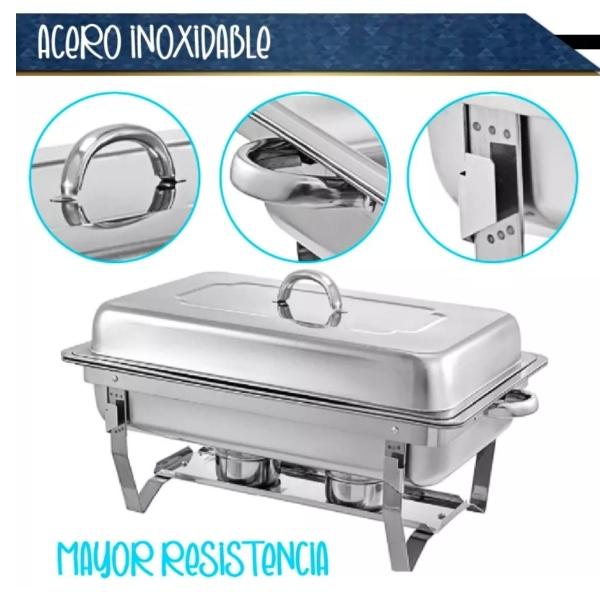 Chafer buffet banquete rectangular Acero Inoxidable Entero.
