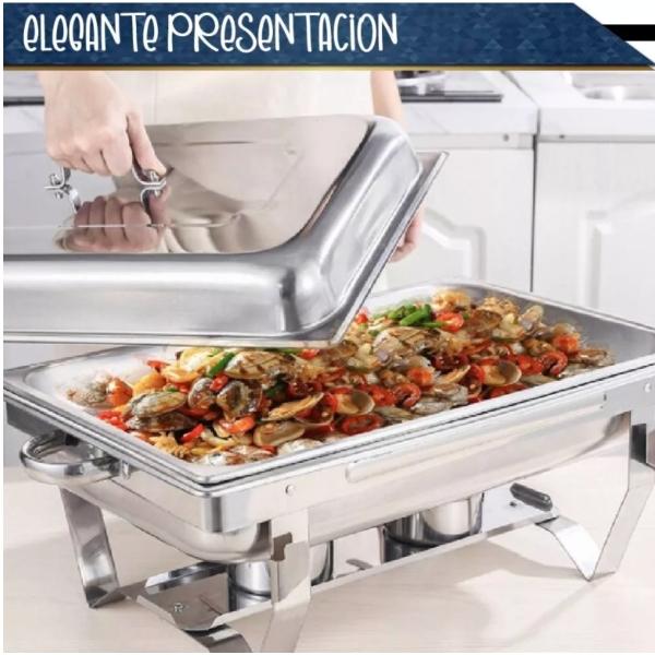 Chafer buffet banquete rectangular Acero Inoxidable Entero.