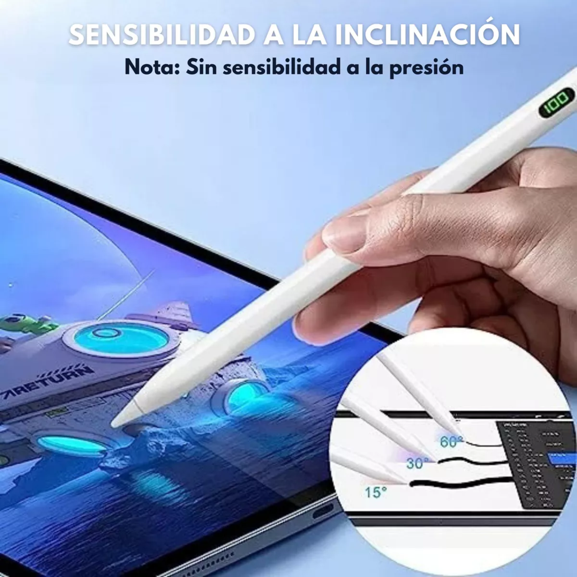Stylus USB-C Magnético con Indicador LED de Batería - Lápiz Perfecto para iPad
