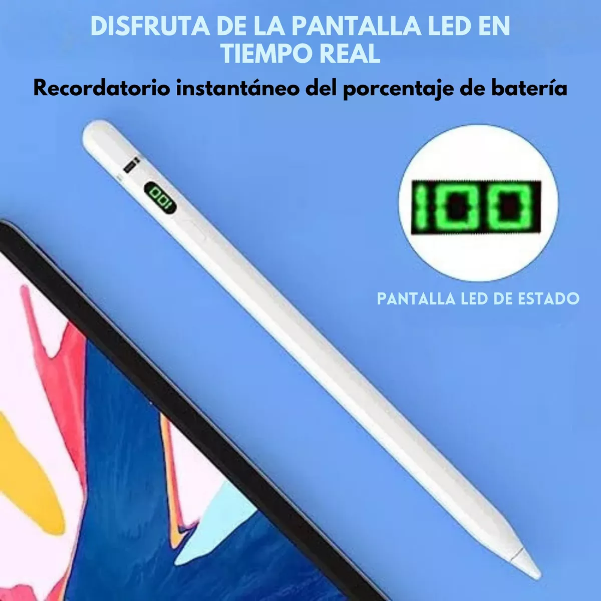 Stylus USB-C Magnético con Indicador LED de Batería - Lápiz Perfecto para iPad