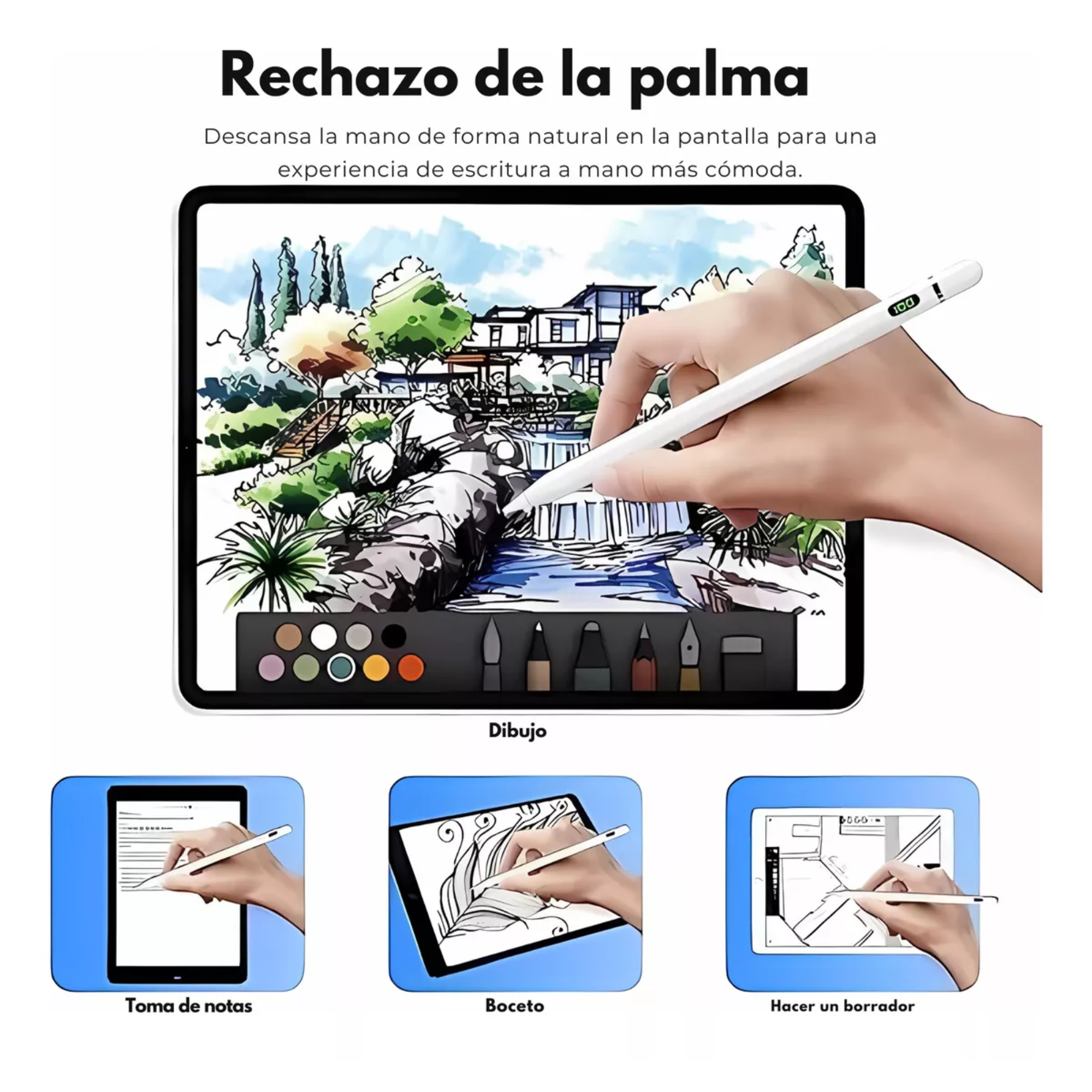 Stylus USB-C Magnético con Indicador LED de Batería - Lápiz Perfecto para iPad