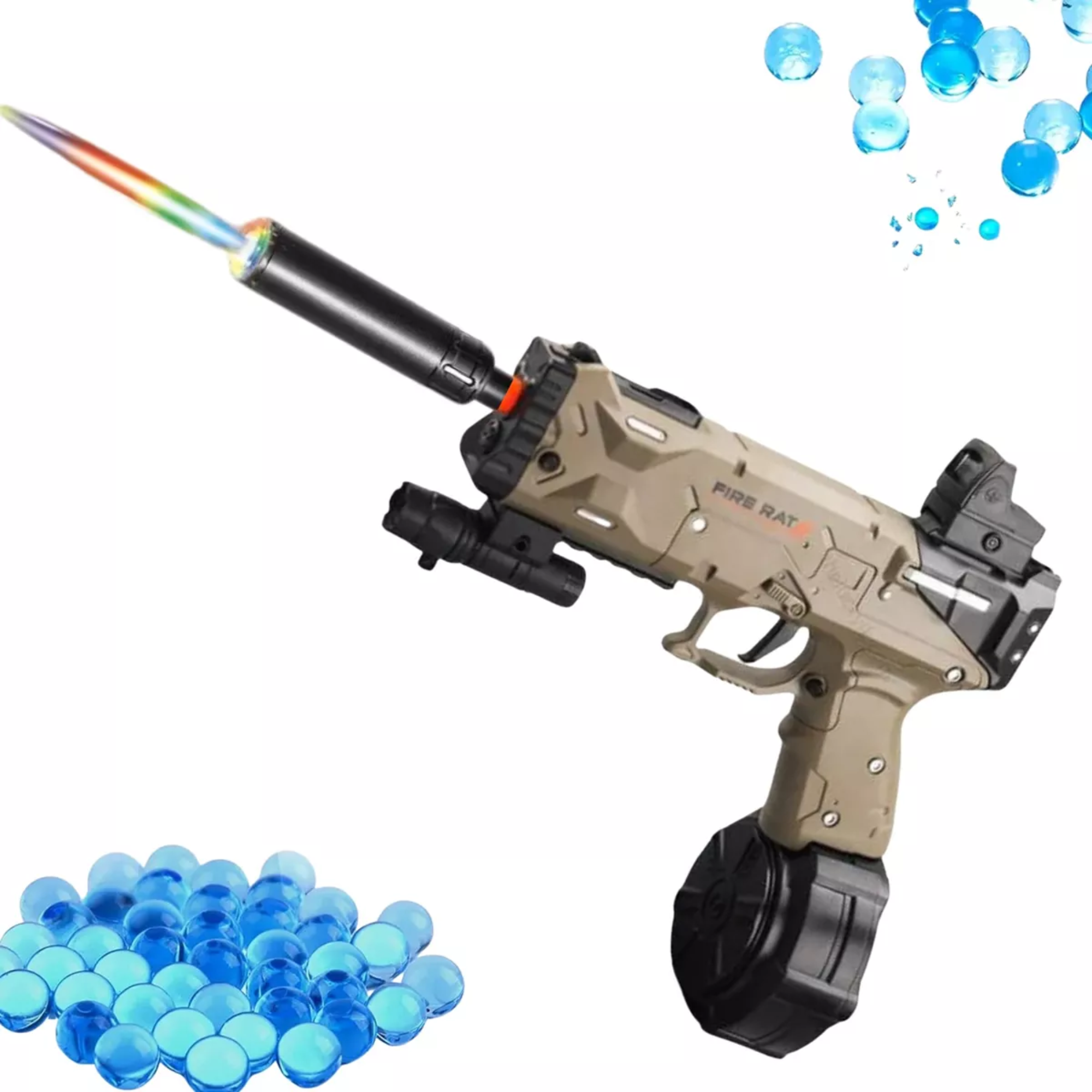 Pistola de Juguete Hidrogel Fire Rat: Ametralladora Lanzadora de Hidrogel con Trazador Juguete lanzador de bolas de gel