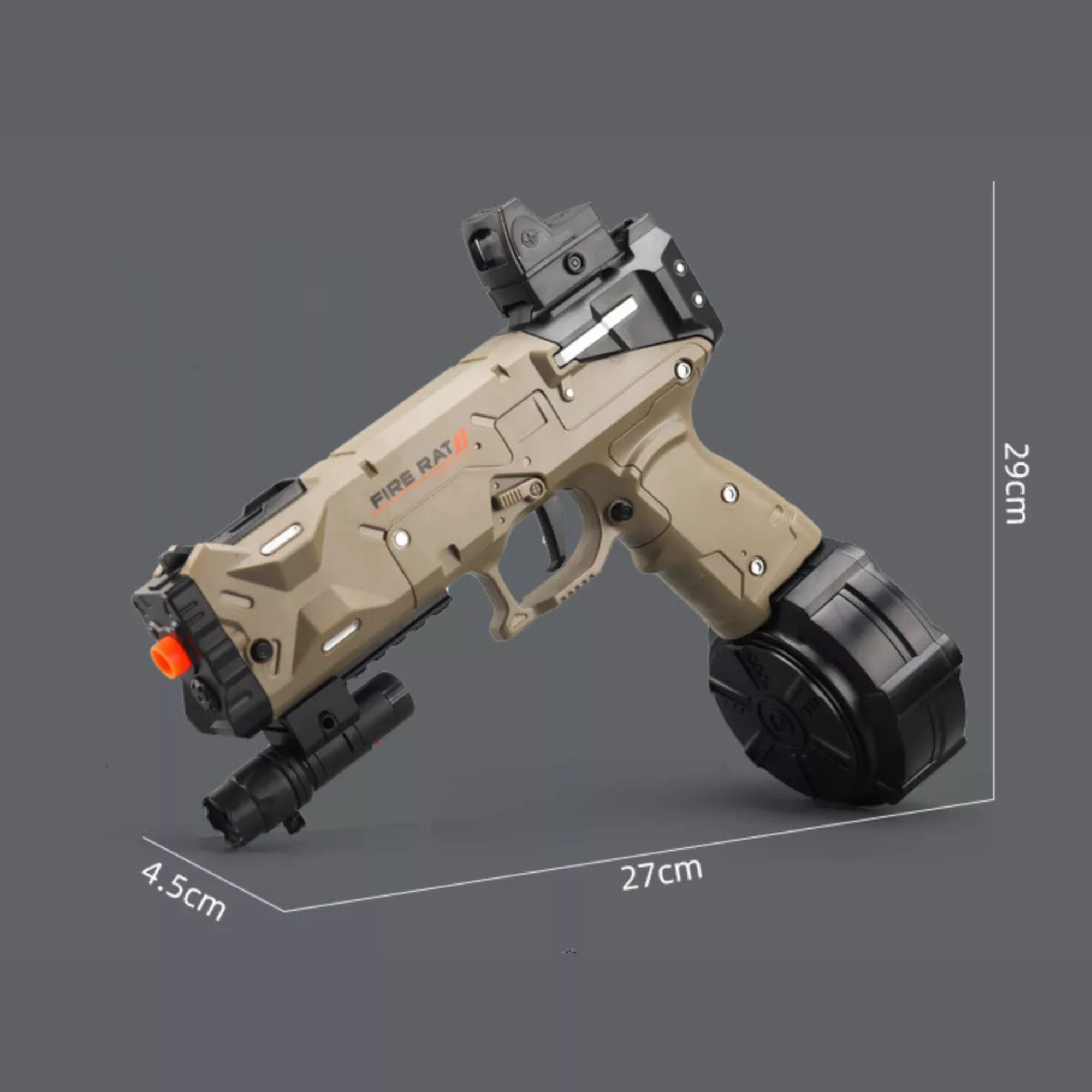 Pistola de Juguete Hidrogel Fire Rat: Ametralladora Lanzadora de Hidrogel con Trazador Juguete lanzador de bolas de gel