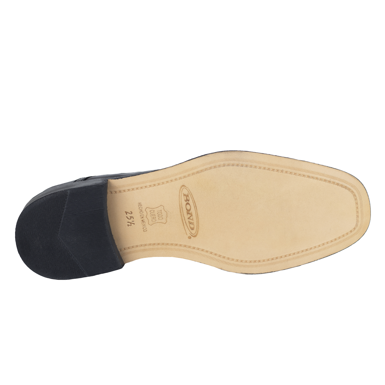 Zapato Derby Semivestir Hombre Suela Cuero Bond 11715 Negro.