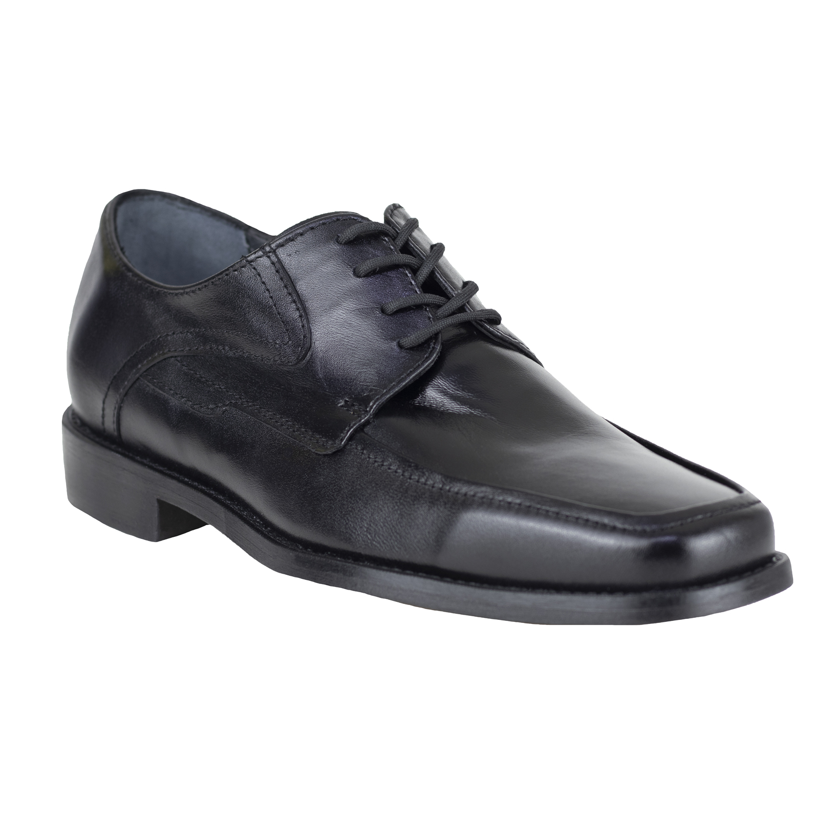 Zapato Derby Semivestir Hombre Suela Cuero Bond 11715 Negro.