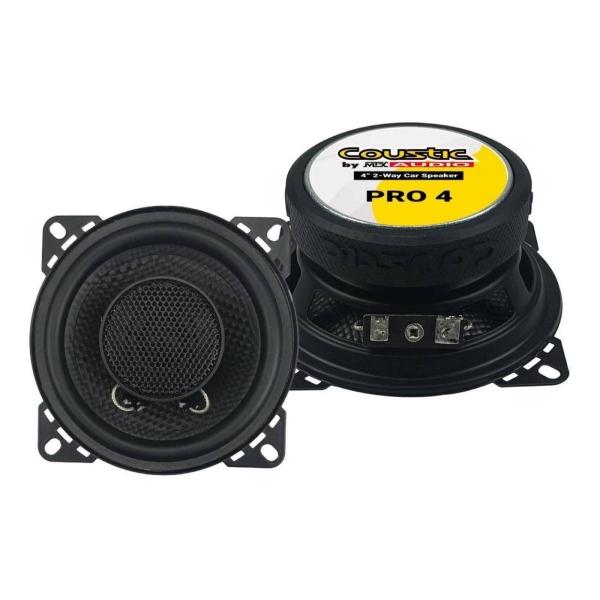 Bocinas Coaxiales Coustic PRO4 420 Watts 4 Pulgadas 4 Ohms 2 Vías 