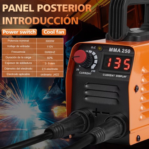 Soldadora Inverter Máquina De Soldar 60hz 110v Inversor naranja