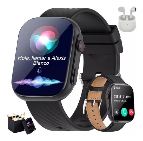 Reloj Smartwatch 2.01'' Reloj Inteligente Bluetooth Llamada negro