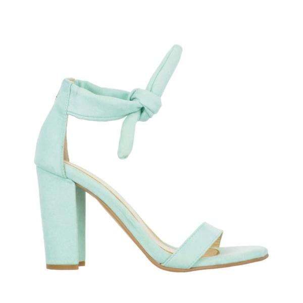 Zapatilla Para Mujer Azul Aqua Con Aplicación Nudo En Látigo