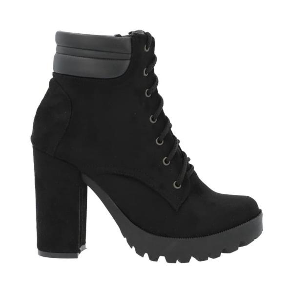 BotÃ­n De Plataforma Para Mujer Color Negro Tipo Combat Boots