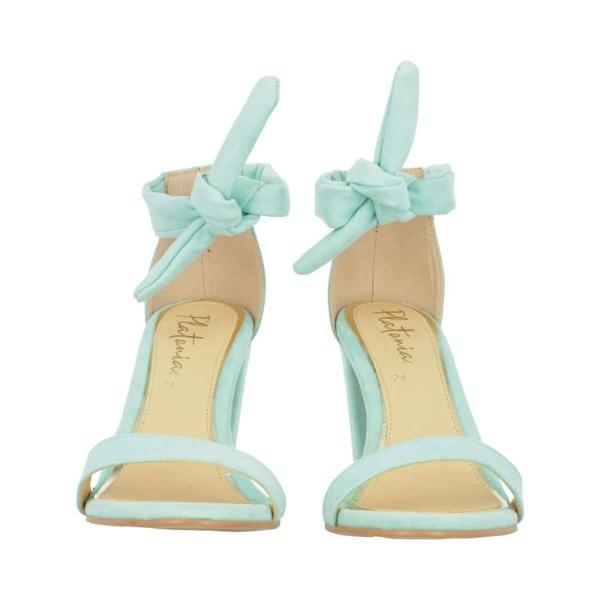 Zapatilla Para Mujer Azul Aqua Con Aplicación Nudo En Látigo