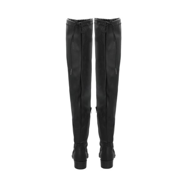 Bota Combat Suela Track Para Mujer Charol Blanco Con Resorte