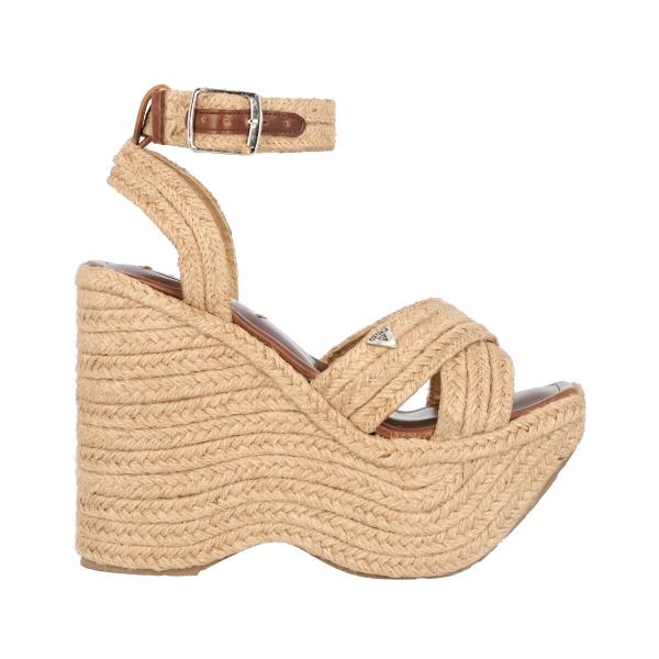 Sandalia de Plataforma Trendy con Yute Piel Crazy Tabaco Para Mujer Con Ajuste