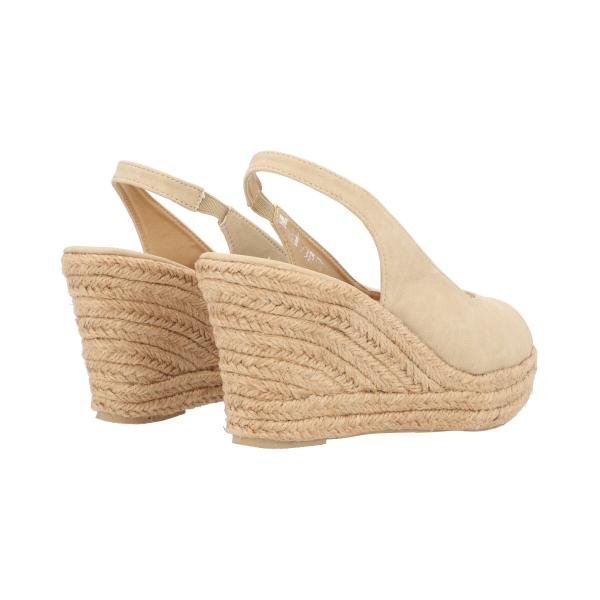 Sandalia de Plataforma Trendy con Yute Piel Crazy Tabaco Para Mujer Con Ajuste