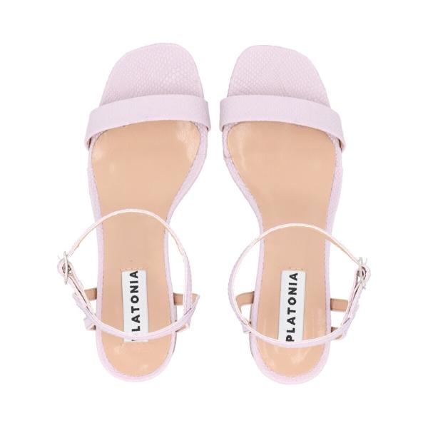 Zapatilla Con Tacón Trendy Para Mujer Cabra Piel Serpentus Lila