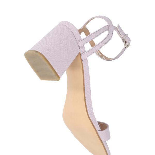 Zapatilla Con Tacón Trendy Para Mujer Cabra Piel Serpentus Lila