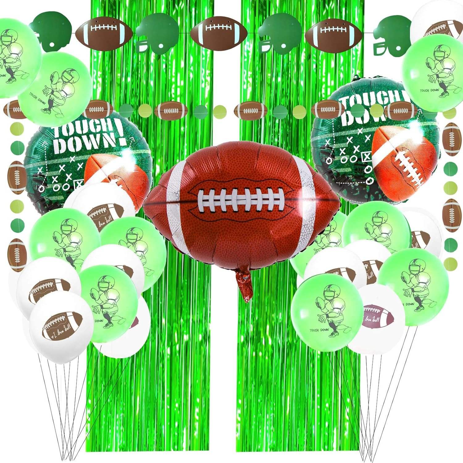Set 20 Globos Látex NFL Americano Futbol Fiesta y Decoración