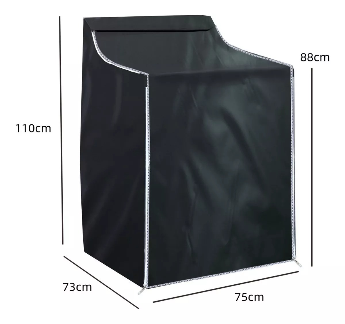 Impermeable Y Resistente A Rayos Uv Funda Para Lavadora Negro.
