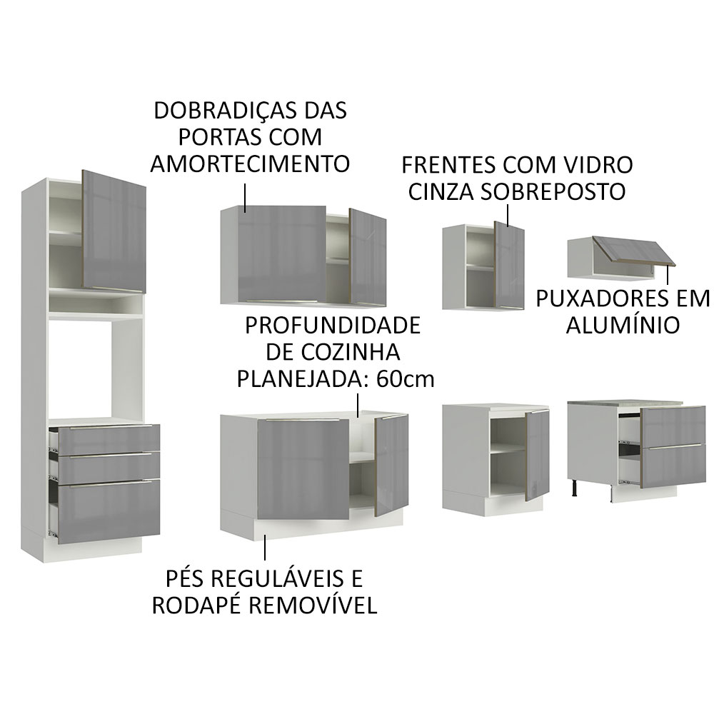 Cocina Integral Modular Madesa Lux 320cm BG.