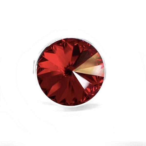 Anillo Rojo de Plata .925 Joyería Zvezda