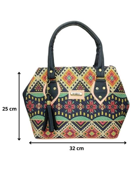 Juego de Bolsa y Cartera artesanales Mariana Piñon de yute