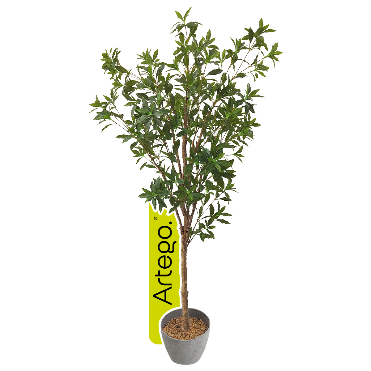Planta artificial decorativa moderna con maceta Pieris grande de 170cm de alto Artego para hogar sala comercio oficina.
