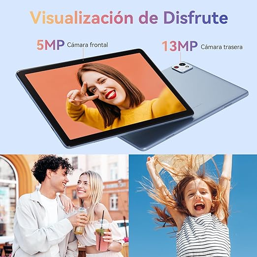 CUBOT [2024 más Nuevo] Tablet Tab 60, Pantalla FHD de 10.1" Tableta Android 13, 8GB RAM 128GB ROM 6000mAh Batería, cámara de 13MP+ 5MP, Tablet WiFi 5G/2.4G con Estuche.
