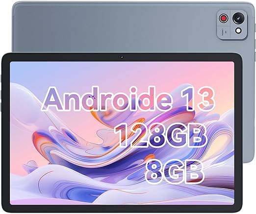 CUBOT [2024 más Nuevo] Tablet Tab 60, Pantalla FHD de 10.1" Tableta Android 13, 8GB RAM 128GB ROM 6000mAh Batería, cámara de 13MP+ 5MP, Tablet WiFi 5G/2.4G con Estuche.