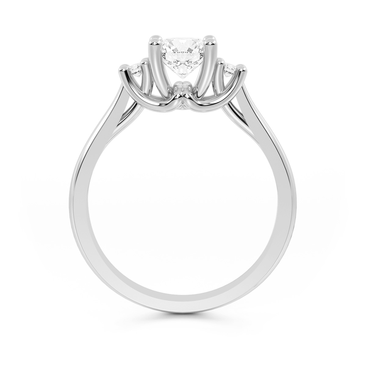 ANILLO DE COMPROMISO 10K ORO BLANCO CON PIEDRA TRELIS ABBA JOYAS.