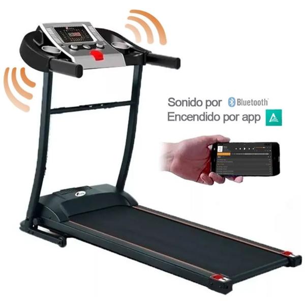 Caminadora Electrica 1.5 hp Plegable 12 Programas Pantalla Led Bluetooth USB Auxiliar Velocidad de 1 a 11 km/g Centurfit