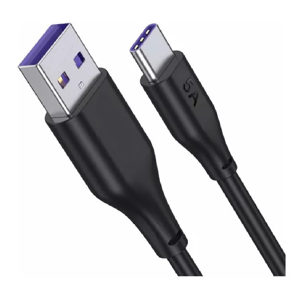 1hora 1m 5a Tipo C Cable De Datos Usb De Carga Rápida Color Negro.