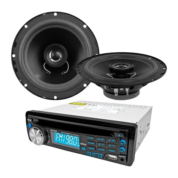 Autoestereo Boss Con 2 Bocinas 6.5 647ck Cd Usb Mp3