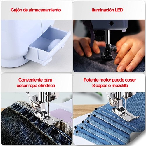 Máquina De Coser Portátil Eléctricas Patrones De 12 Puntada.